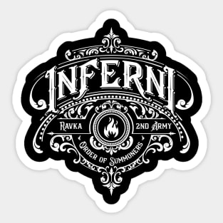 Shadow and Bone: Inferni (monochrome) Sticker